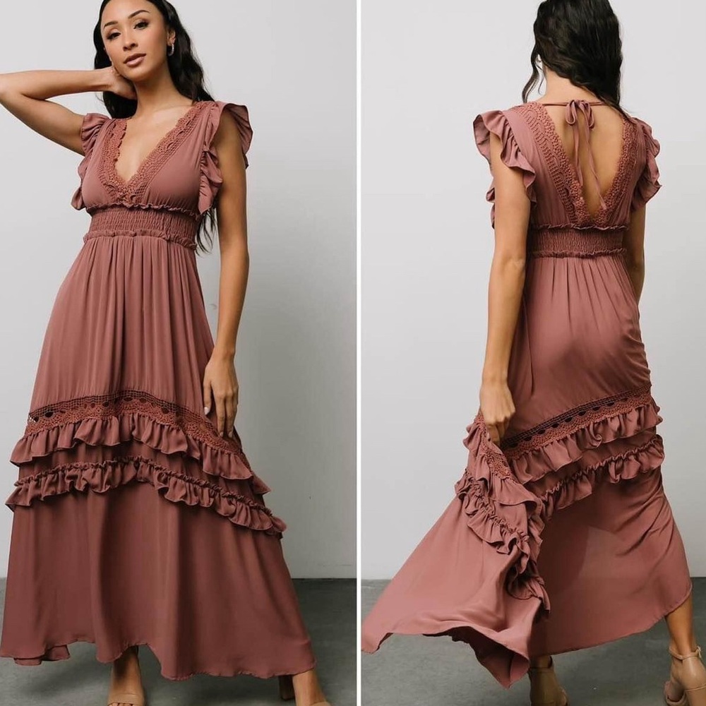 Elegant Mauve Maxi Dress